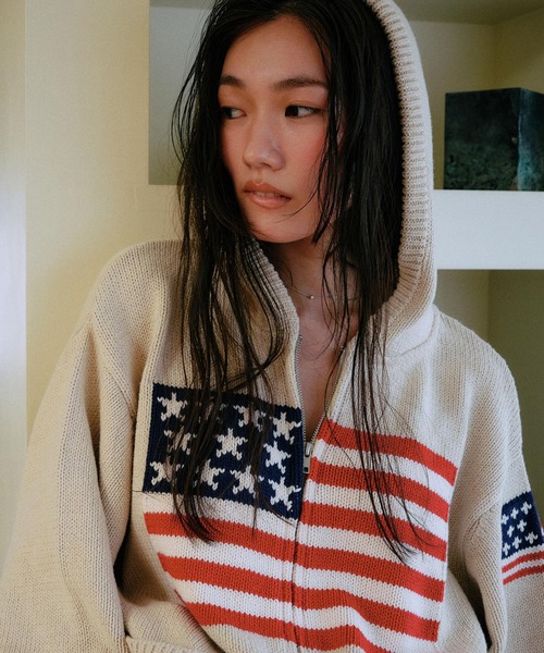 セール】RIKKA FEMME/リッカファム ニット セーター ジップアップ