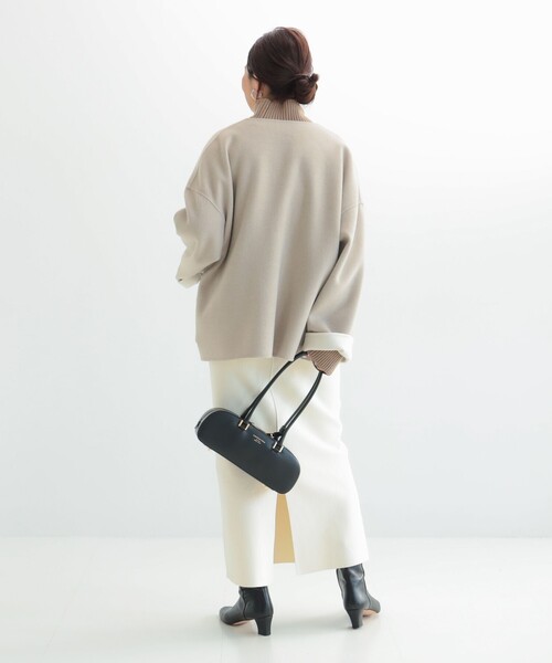 Demi-Luxe BEAMS（デミルクス ビームス）の「リバー ミドルコート（ノーカラーコート・レディース・ベージュ/ネイビー・36/38）」の21枚目の写真