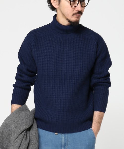 JOURNAL STANDARD(ジャーナルスタンダード)の「アゼタートルネックニット#(ニット/セーター・メンズ・ネイビー/ベージュ/アイボリー/グレー・MEDIUM/LARGE)」の1枚目の写真