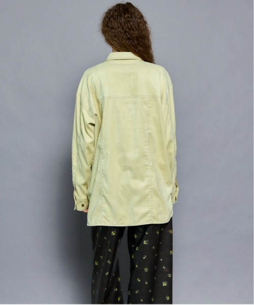MAISON SPECIAL(メゾンスペシャル)の「Bicolor Stitched Suede Shirt/バイカラーステッチスウェードシャツ(シャツ/ブラウス・レディース・ライム/ボルドー/ブラック・FREE)」の10枚目の写真