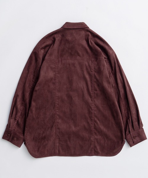 MAISON SPECIAL(メゾンスペシャル)の「Bicolor Stitched Suede Shirt/バイカラーステッチスウェードシャツ(シャツ/ブラウス・レディース・ライム/ボルドー/ブラック・FREE)」の16枚目の写真