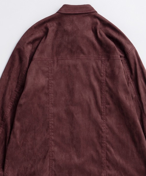 MAISON SPECIAL(メゾンスペシャル)の「Bicolor Stitched Suede Shirt/バイカラーステッチスウェードシャツ(シャツ/ブラウス・レディース・ライム/ボルドー/ブラック・FREE)」の17枚目の写真