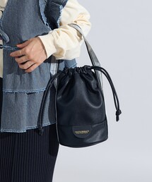 FREAK'S STORE | THEATRE PRODUCTS × FREAK'S STORE/シアタープロダクツ 別注 レザレット ジャガードテープ 巾着バッグ　限定展開(ハンドバッグ)