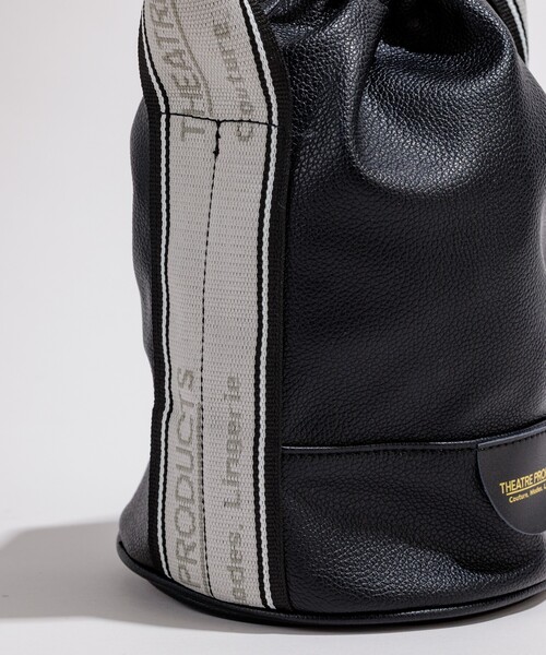 FREAK'S STORE（フリークスストア）の「THEATRE PRODUCTS × FREAK'S STORE/シアタープロダクツ 別注 レザレット ジャガードテープ 巾着バッグ　限定展開（ハンドバッグ・レディース・ブラック/ブラウン・ONE SIZE）」の10枚目の写真