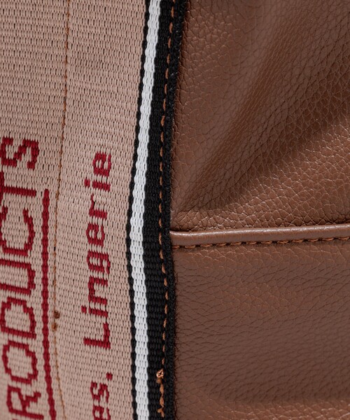 FREAK'S STORE（フリークスストア）の「THEATRE PRODUCTS × FREAK'S STORE/シアタープロダクツ 別注 レザレット ジャガードテープ 巾着バッグ　限定展開（ハンドバッグ・レディース・ブラック/ブラウン・ONE SIZE）」の16枚目の写真