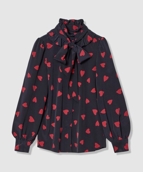 Loulou Willoughby デシンドットフリルボウタイブラウス allureville｜【LOULOU WILLOUGHBY】◇デシンドットフリル