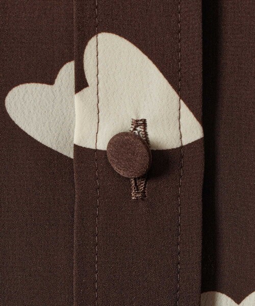 WEB限定【LOULOU WILLOUGHBY】デシンハートプリントボウタイブラウス