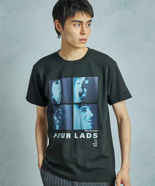 MEN'S BIGI(メンズビギ)の「【THE CULTURE CODE x Klaus Voormann x MEN'S BIGI / ザ・カルチャーコード x クラウス・フォアマン x メンズビギ】 別注プリントTシャツ<Four Lads>(Tシャツ/カットソー・メンズ・ホワイト/ブラック・02/03/04)」の2枚目の写真