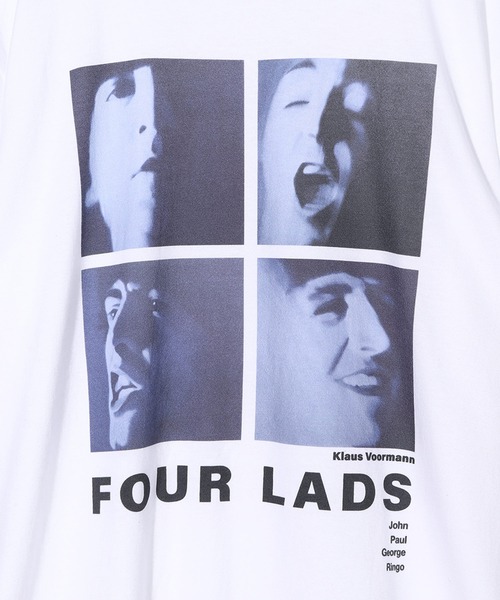 MEN'S BIGI(メンズビギ)の「【THE CULTURE CODE x Klaus Voormann x MEN'S BIGI / ザ・カルチャーコード x クラウス・フォアマン x メンズビギ】 別注プリントTシャツ<Four Lads>(Tシャツ/カットソー・メンズ・ホワイト/ブラック・02/03/04)」の4枚目の写真