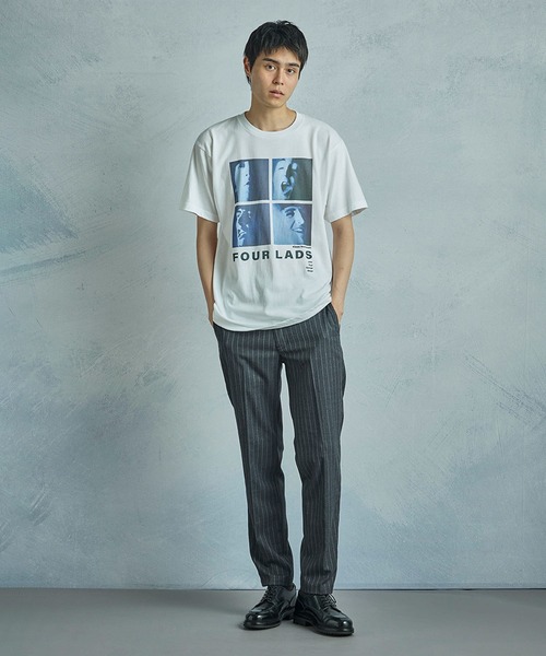 MEN'S BIGI(メンズビギ)の「【THE CULTURE CODE x Klaus Voormann x MEN'S BIGI / ザ・カルチャーコード x クラウス・フォアマン x メンズビギ】 別注プリントTシャツ<Four Lads>(Tシャツ/カットソー・メンズ・ホワイト/ブラック・02/03/04)」の16枚目の写真