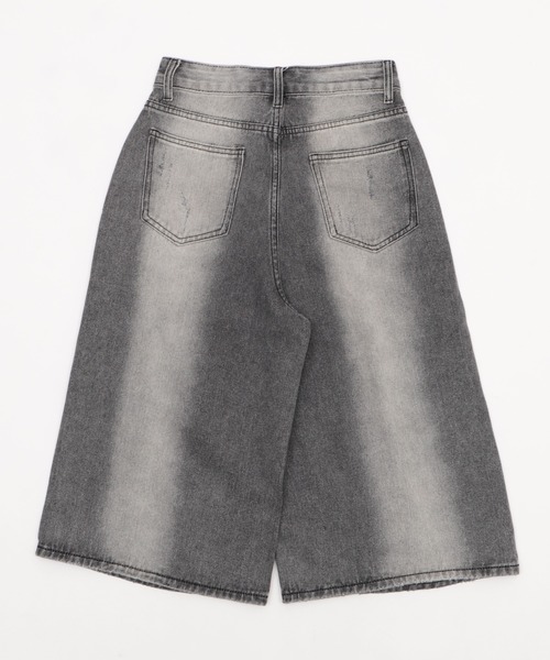 dispark（ディスパーク）の「DISPARK/タイ付きダメージハーフデニムパンツ（デニムパンツ・レディース・ブルー系1/ブラック系2・MEDIUM/SMALL）」の8枚目の写真