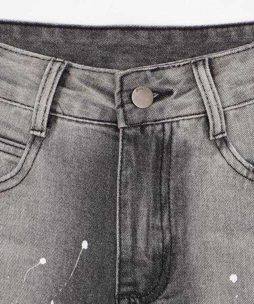 dispark（ディスパーク）の「DISPARK/タイ付きダメージハーフデニムパンツ（デニムパンツ・レディース・ブルー系1/ブラック系2・MEDIUM/SMALL）」の9枚目の写真