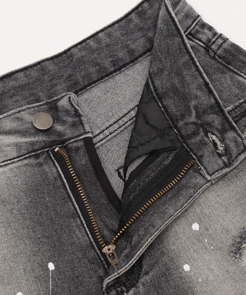 dispark（ディスパーク）の「DISPARK/タイ付きダメージハーフデニムパンツ（デニムパンツ・レディース・ブルー系1/ブラック系2・MEDIUM/SMALL）」の11枚目の写真