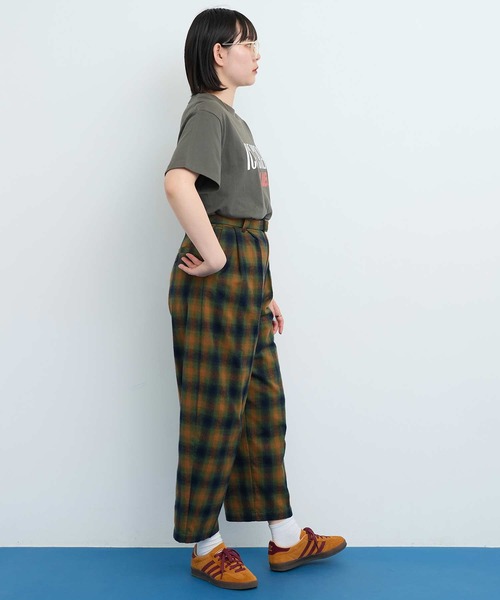 I am I in fact...(アイアムアイインファクト)の「VIERA CHECK TUCK パンツ(その他パンツ・レディース・グリーン/ブラウン・FREE)」の18枚目の写真