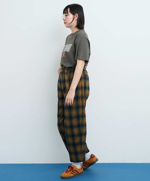 I am I in fact...(アイアムアイインファクト)の「VIERA CHECK TUCK パンツ(その他パンツ・レディース・グリーン/ブラウン・FREE)」の12枚目の写真