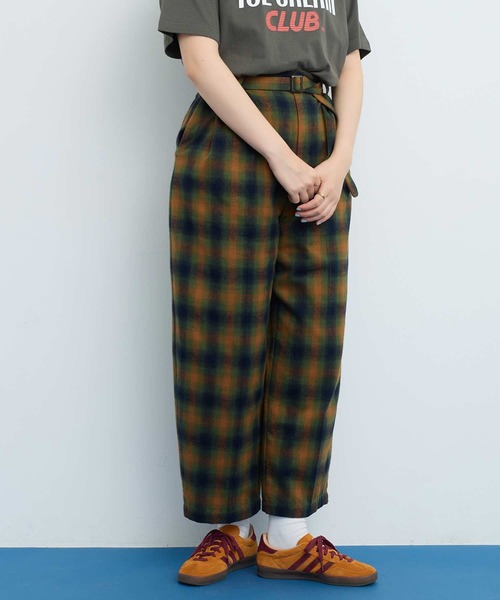 I am I in fact...(アイアムアイインファクト)の「VIERA CHECK TUCK パンツ(その他パンツ・レディース・グリーン/ブラウン・FREE)」の5枚目の写真