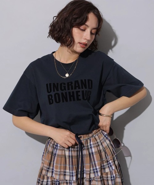 アルページュストーリー　カラーロゴTシャツ　べージュ 新品 未使用 アルページュストーリー ヴィンテージロゴTシャツ