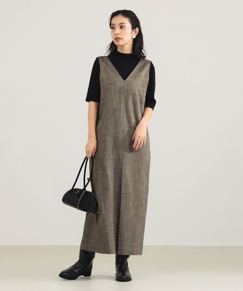 Demi-Luxe BEAMS（デミルクス ビームス）の「【12/4値下げ】2WAY Vネックワンピース（ワンピース・レディース・ホワイト系その他5/ベージュ・36/38）」の2枚目の写真