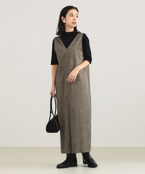 Demi-Luxe BEAMS（デミルクス ビームス）の「【12/4値下げ】2WAY Vネックワンピース（ワンピース・レディース・ホワイト系その他5/ベージュ・36/38）」の3枚目の写真