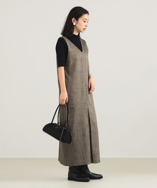 Demi-Luxe BEAMS（デミルクス ビームス）の「【12/4値下げ】2WAY Vネックワンピース（ワンピース・レディース・ホワイト系その他5/ベージュ・36/38）」の4枚目の写真