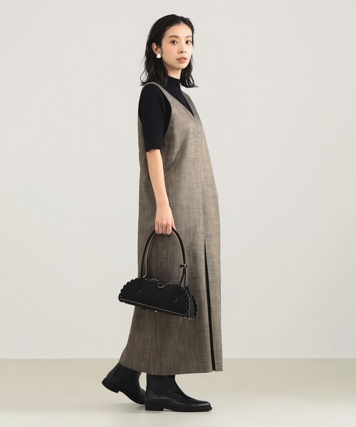 Demi-Luxe BEAMS（デミルクス ビームス）の「【12/4値下げ】2WAY Vネックワンピース（ワンピース・レディース・ホワイト系その他5/ベージュ・36/38）」の5枚目の写真