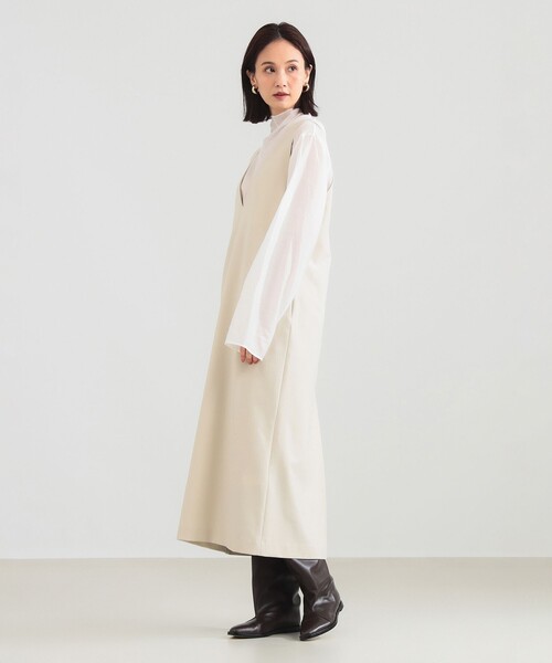 Demi-Luxe BEAMS（デミルクス ビームス）の「【12/4値下げ】2WAY Vネックワンピース（ワンピース・レディース・ホワイト系その他5/ベージュ・36/38）」の6枚目の写真