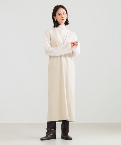Demi-Luxe BEAMS（デミルクス ビームス）の「【12/4値下げ】2WAY Vネックワンピース（ワンピース・レディース・ホワイト系その他5/ベージュ・36/38）」の7枚目の写真