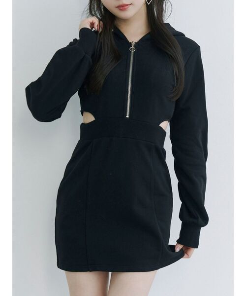 Randy カットアウトフーディーワンピース ワンピース カットアウトフーディーワンピース Randy カットアウト