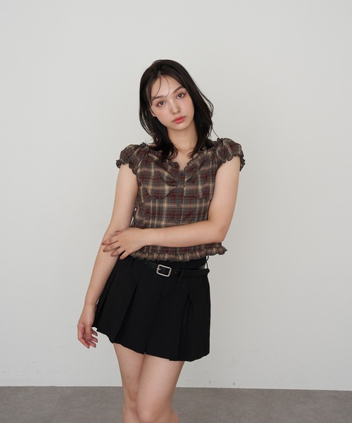 RAY CASSIN(レイカズン)の「コンパクトヘンリーブラウス(シャツ/ブラウス・レディース・ブラック系その他2/アイボリー/チャコールグレー/ブラウン系その他2・FREE)」の5枚目の写真