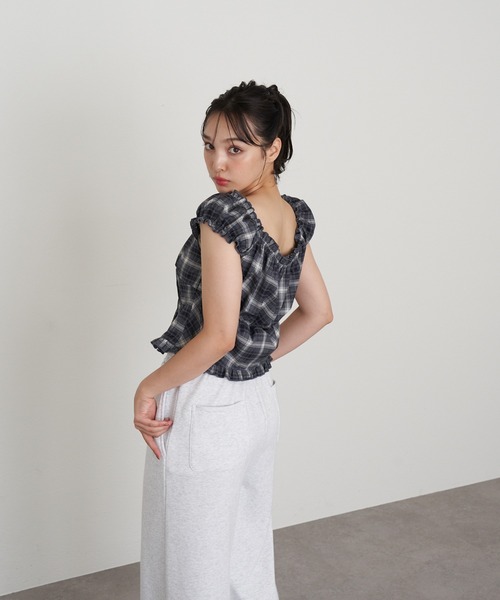 RAY CASSIN(レイカズン)の「コンパクトヘンリーブラウス(シャツ/ブラウス・レディース・ブラック系その他2/アイボリー/チャコールグレー/ブラウン系その他2・FREE)」の15枚目の写真