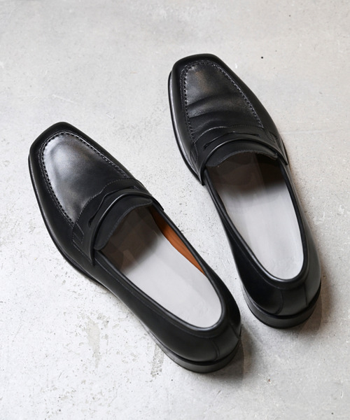 EARLE（アール）の「EARLE アール / The second pair of loafers キップレザーローファー / ER5140（ローファー・メンズ・ブラック×ホワイト/ブラック・42/40/41/43）」の6枚目の写真