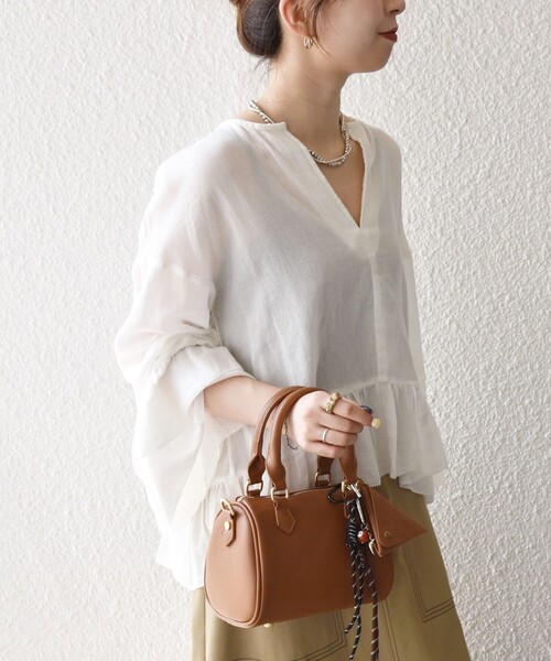 セール】SHIPS any:〈洗濯機可能〉コットン モス ラッフル フリル