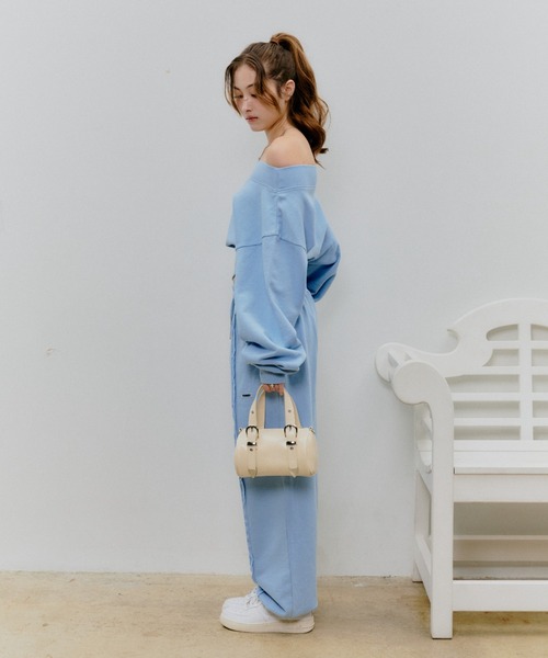 リブデザインオフショルスウェット（スウェット）｜BLONDEY