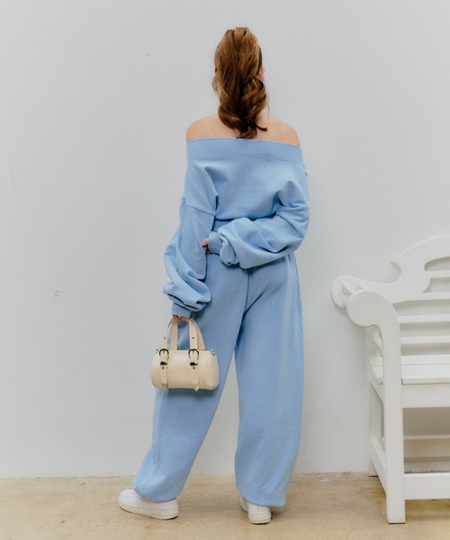 リブデザインオフショルスウェット（スウェット）｜BLONDEY