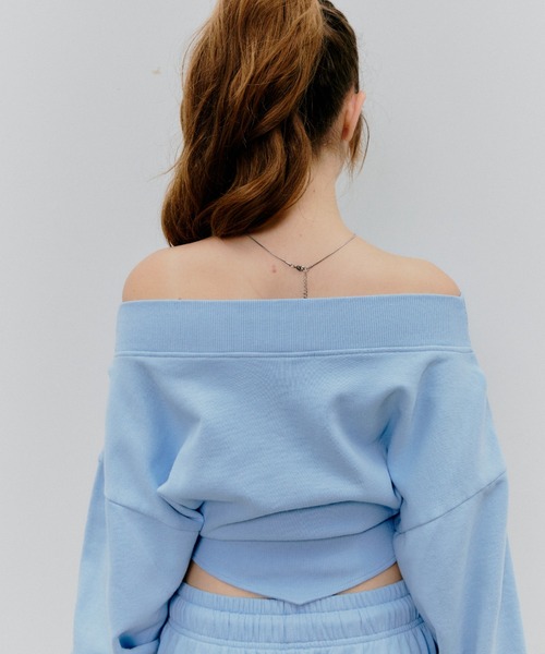 セール】リブデザインオフショルスウェット（スウェット）｜BLONDEY