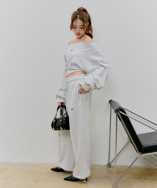 リブデザインオフショルスウェット（スウェット）｜BLONDEY