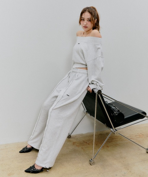 リブデザインオフショルスウェット（スウェット）｜BLONDEY