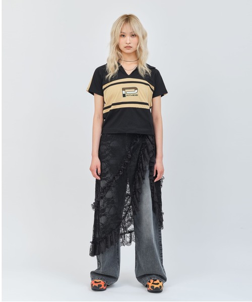 atmos pink(アトモスピンク)の「atmos pink Rugger Polo Shirt / アトモス ピンク ラガー ポロシャツ(ポロシャツ・レディース・ブラック/ピンク・FREE)」の13枚目の写真