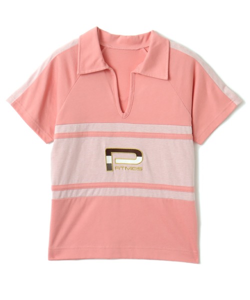 atmos pink(アトモスピンク)の「atmos pink Rugger Polo Shirt / アトモス ピンク ラガー ポロシャツ(ポロシャツ・レディース・ブラック/ピンク・FREE)」の5枚目の写真