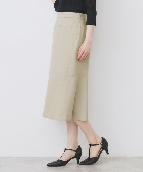 index（インデックス）の「バックフレアマーメイドスカート【洗濯機洗い可/イージーアイロン】（スカート・レディース・ブラック/イエロー系その他/ベージュ・36/38/40/42）」の17枚目の写真