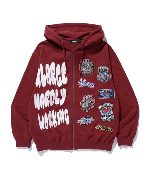 ゾラ出品 XL MULTI LOGO ZIP UP HOODED SWEATSHIRT（パーカー）｜XLARGE