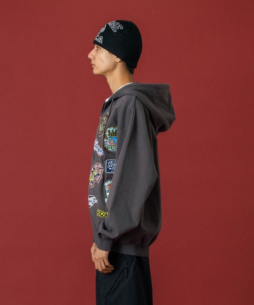 ゾラ出品 XL MULTI LOGO ZIP UP HOODED SWEATSHIRT（パーカー）｜XLARGE