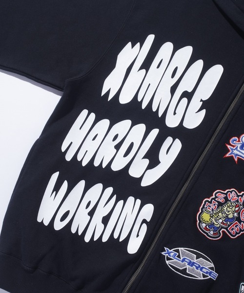 MULTI LOGO ZIP UP HOODED SWEATSHIRT（パーカー）｜XLARGE