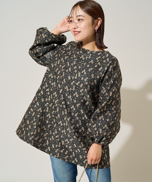 セール】クロッケフラワージャガード 2way ミニフレアワンピース