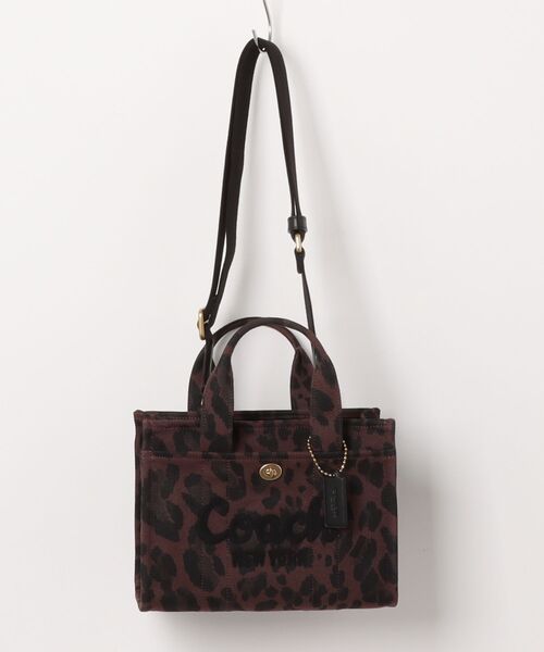 COACH（コーチ）の「カーゴ トート 26・レオパード プリント（トートバッグ・レディース・ブラウン系その他・ONE）」の5枚目の写真