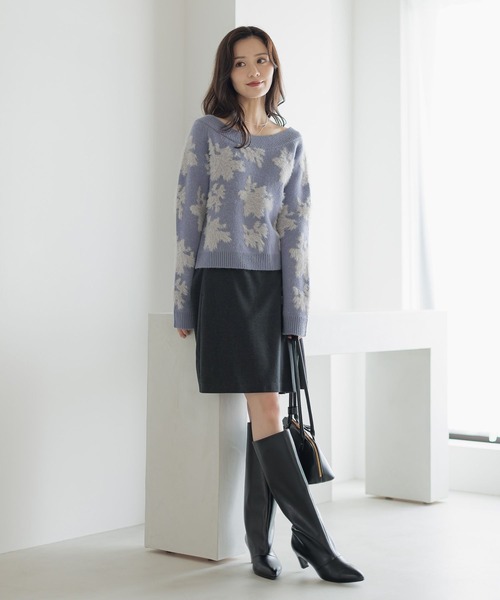 Andemiu（アンデミュウ）の「【撥水＆消臭機能付き】ヒールロングブーツ（ブーツ・レディース・ブラック/グレイッシュベージュ・MEDIUM/LARGE）」の4枚目の写真