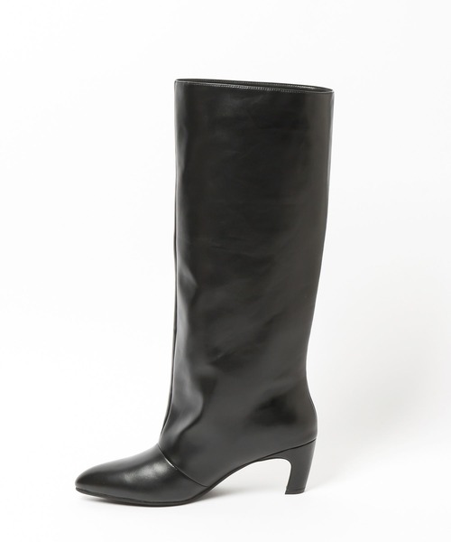 Andemiu（アンデミュウ）の「【撥水＆消臭機能付き】ヒールロングブーツ（ブーツ・レディース・ブラック/グレイッシュベージュ・MEDIUM/LARGE）」の20枚目の写真