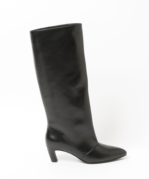 Andemiu（アンデミュウ）の「【撥水＆消臭機能付き】ヒールロングブーツ（ブーツ・レディース・ブラック/グレイッシュベージュ・MEDIUM/LARGE）」の19枚目の写真