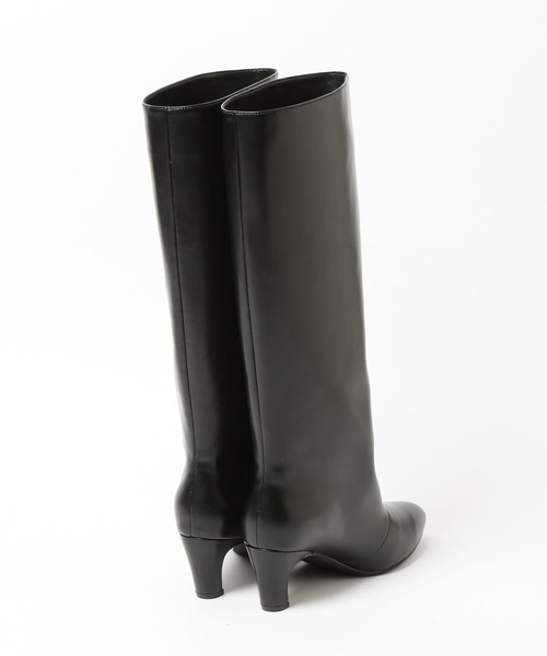 Andemiu（アンデミュウ）の「【撥水＆消臭機能付き】ヒールロングブーツ（ブーツ・レディース・ブラック/グレイッシュベージュ・MEDIUM/LARGE）」の18枚目の写真