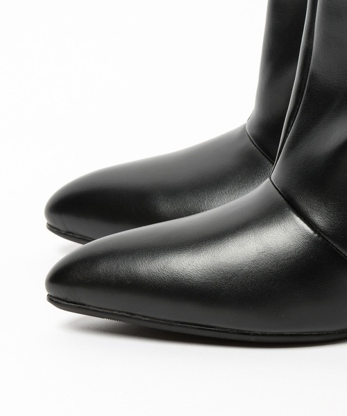 Andemiu（アンデミュウ）の「【撥水＆消臭機能付き】ヒールロングブーツ（ブーツ・レディース・ブラック/グレイッシュベージュ・MEDIUM/LARGE）」の15枚目の写真